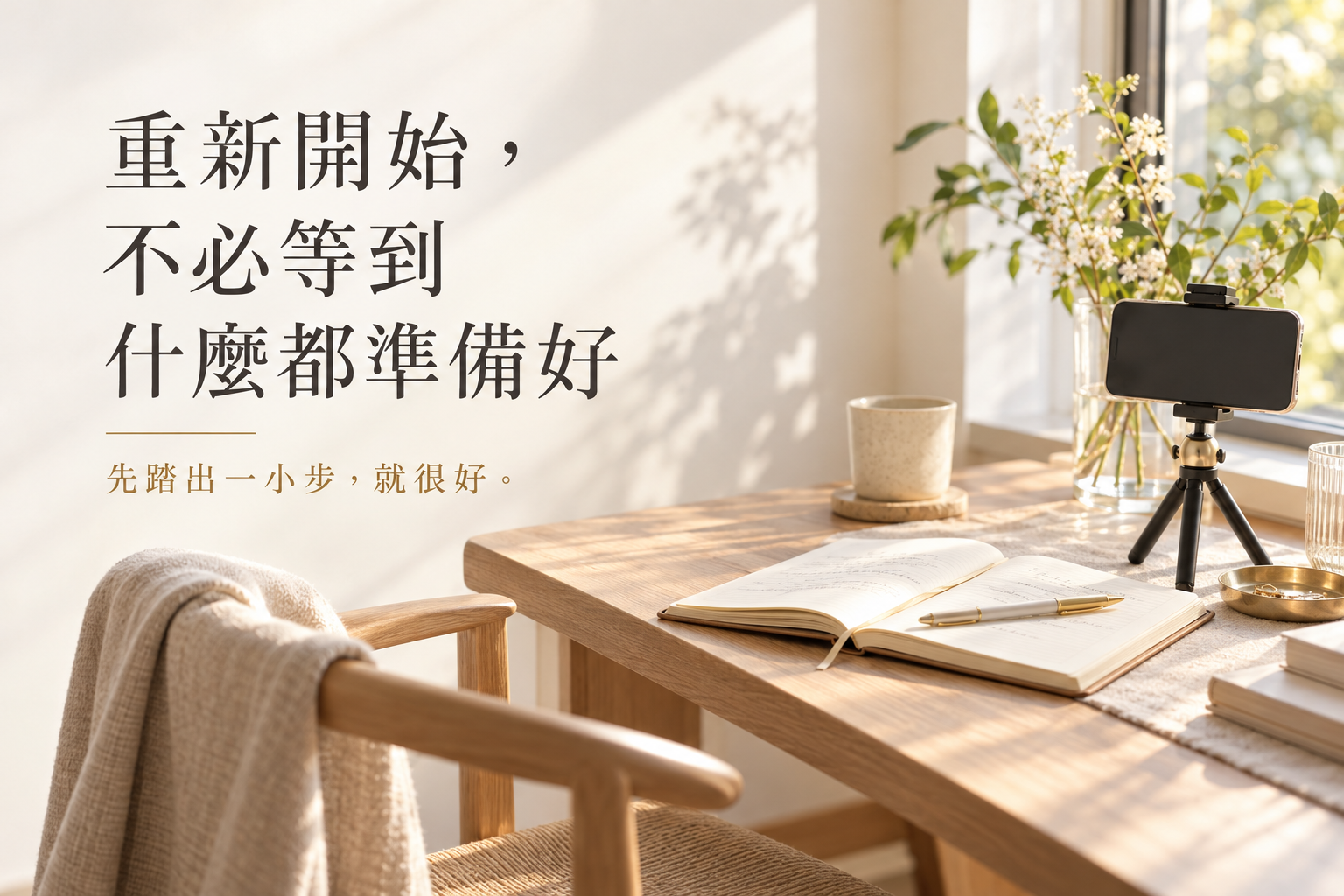 重新開始，不必等到什麼都準備好